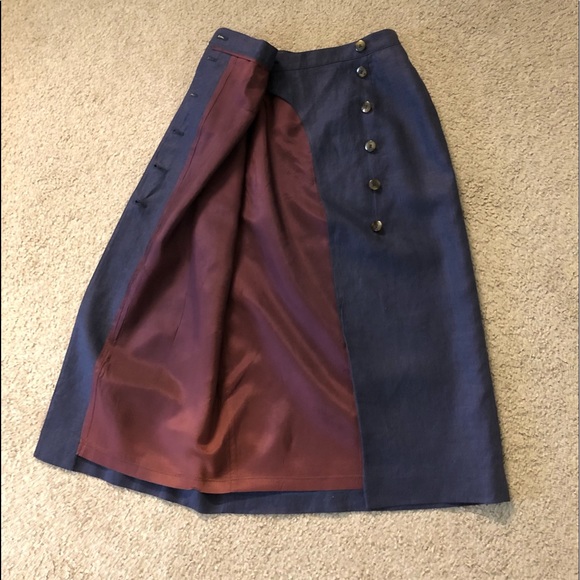 Liz Claiborne 100% Linen Skirt Sz 8P Pencil Straight Pockets - Picture 7 of 12